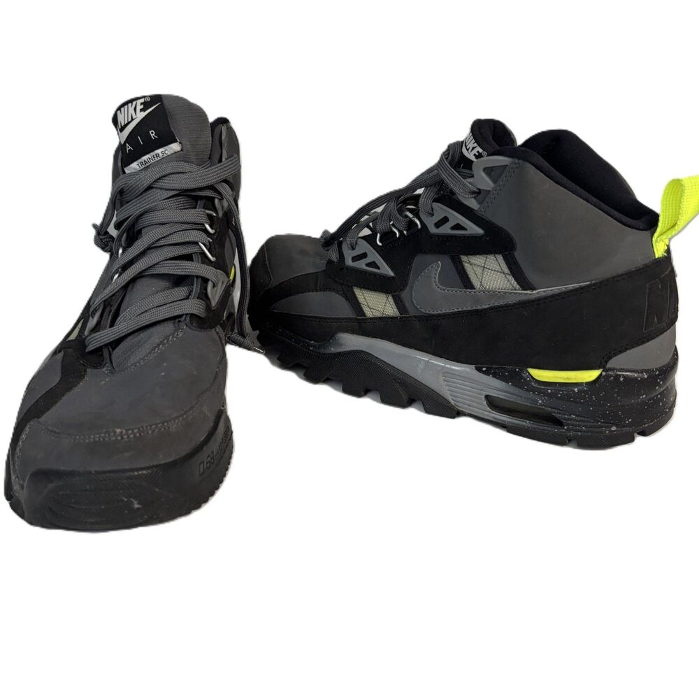 Nike Men Air Trainer SC Sneakerboot Sneaker 684713-004 Dark Grey/Volt Size 9
